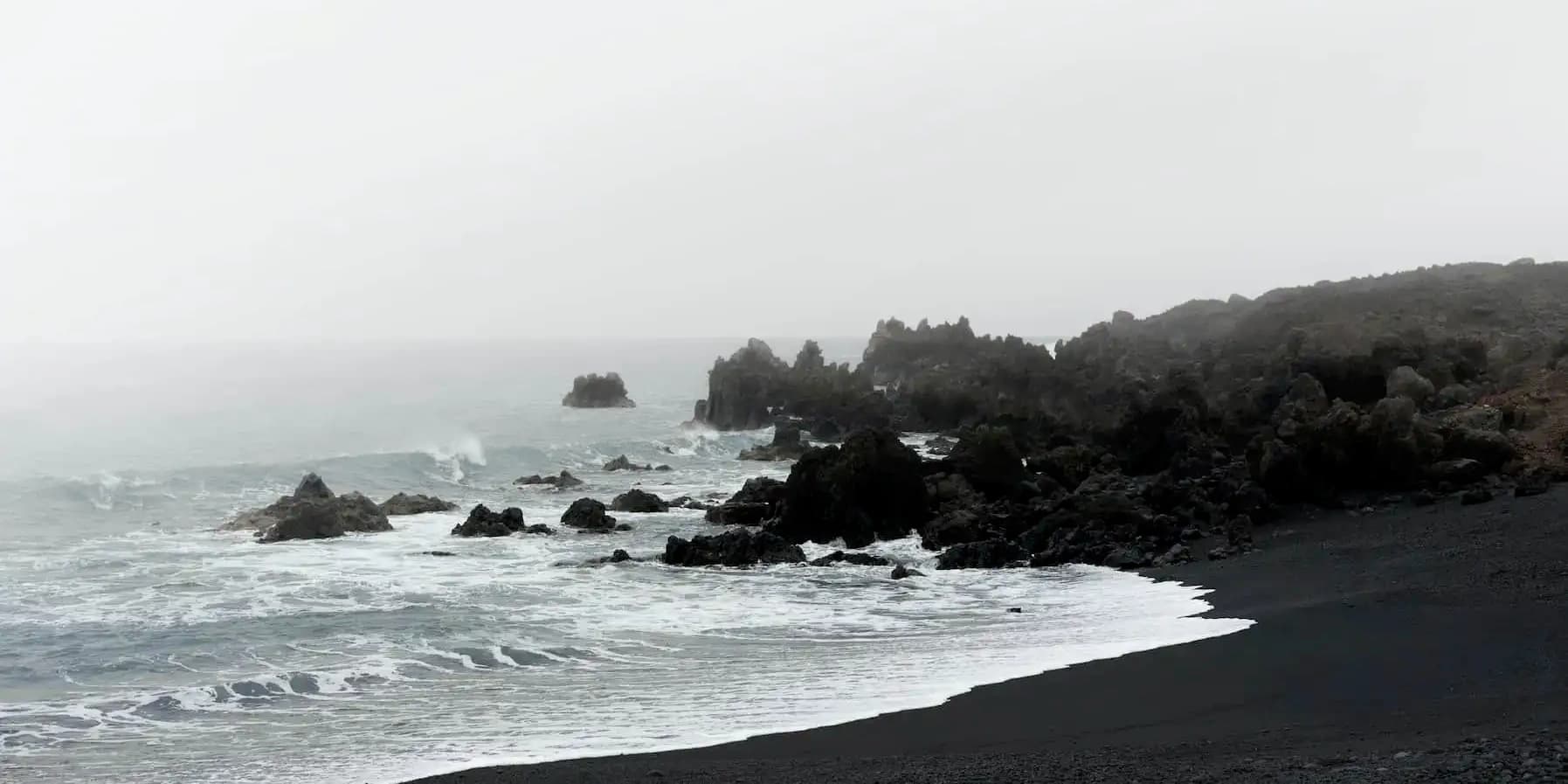 Foggy beach in Northern California